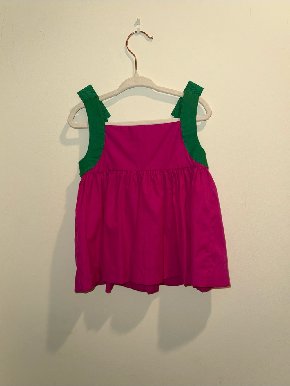 Jacadi Magenta Tank Top with Green Straps